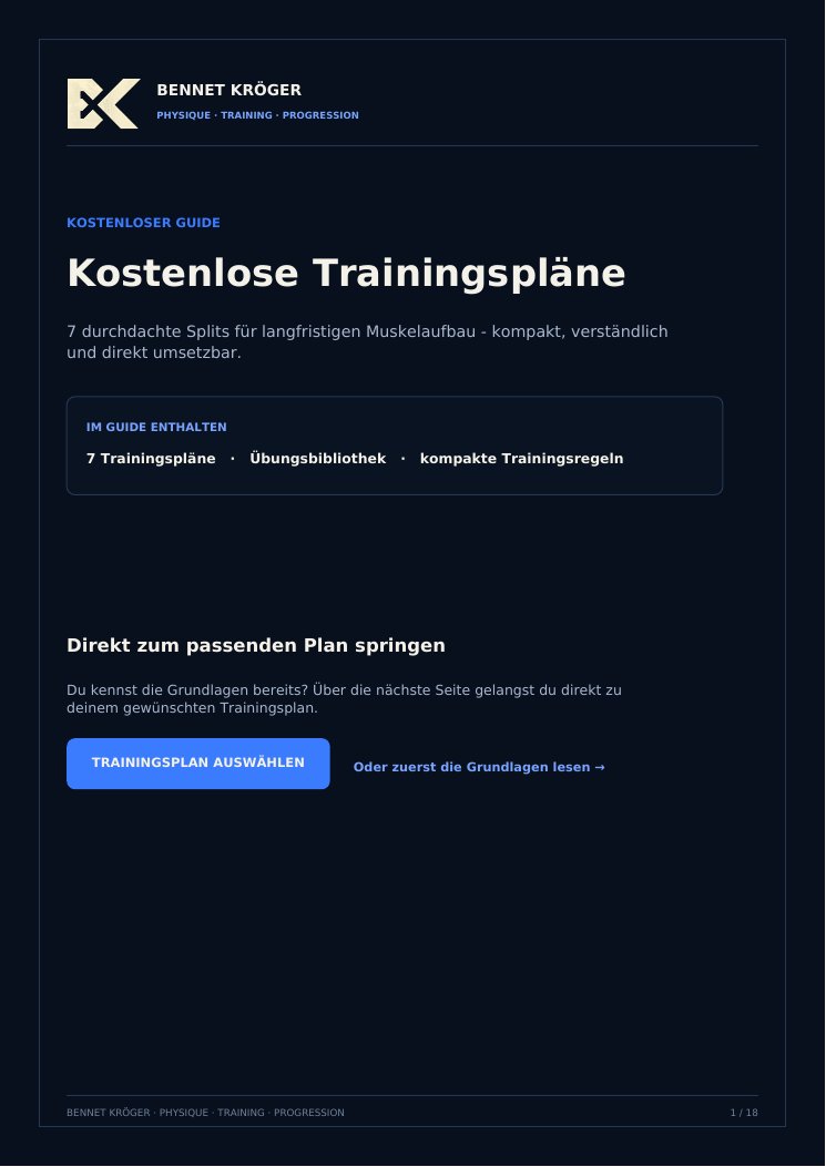 Vorschau des Guides Kostenlose Trainingspläne